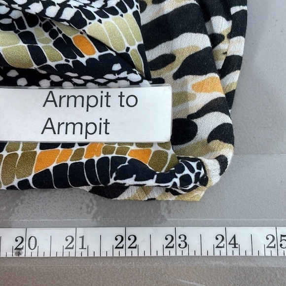 Anthropologie x Blank London Peasant Top NWT Long Sleeve Green Orange Size Large - Picture 13 of 17